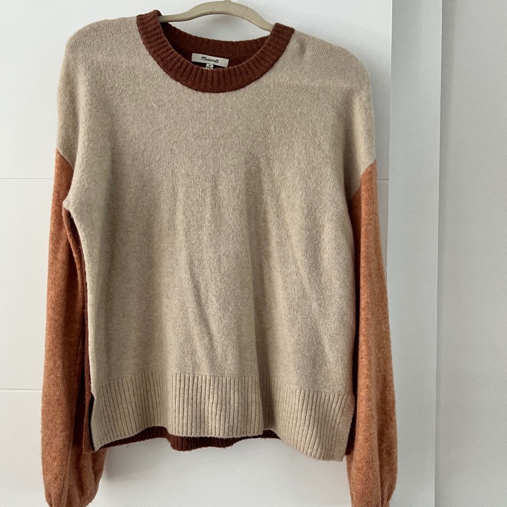 Colorblock Cozy Alpaca Blend Pullover Sweater